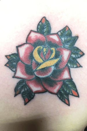 A rose i got done on my chest by Squid at Lucky Horseshoe in Weatherford