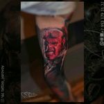 Realistic tattoo with Hellboy. #HellBoy #hellboytattoo #realistic #realism #realistictattoo 