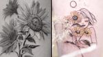 Tattoo on the left by ColdGray and tattoo on the right by Zihae #ColdGray #Zihae #flowertattoos #flowertattoo #flower #floral #nature #plant