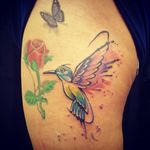 Watercolour hummingbird #watercolortattoo #watercolourtattoo #tattoooftheday 