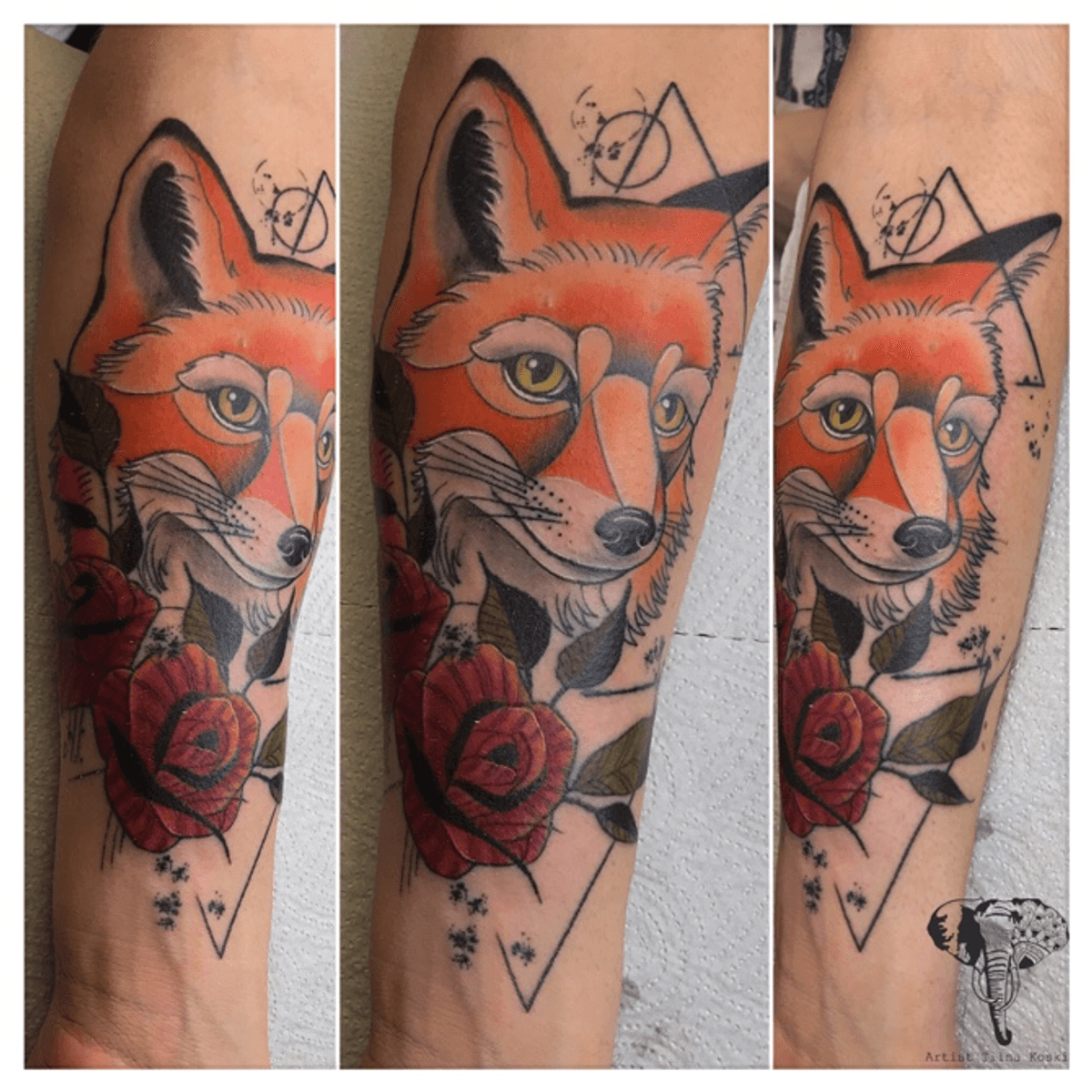 Tattoo uploaded by Tiina Koski • Fox✨ #foxtattoo #fox #neotraditional  #neotrad • Tattoodo