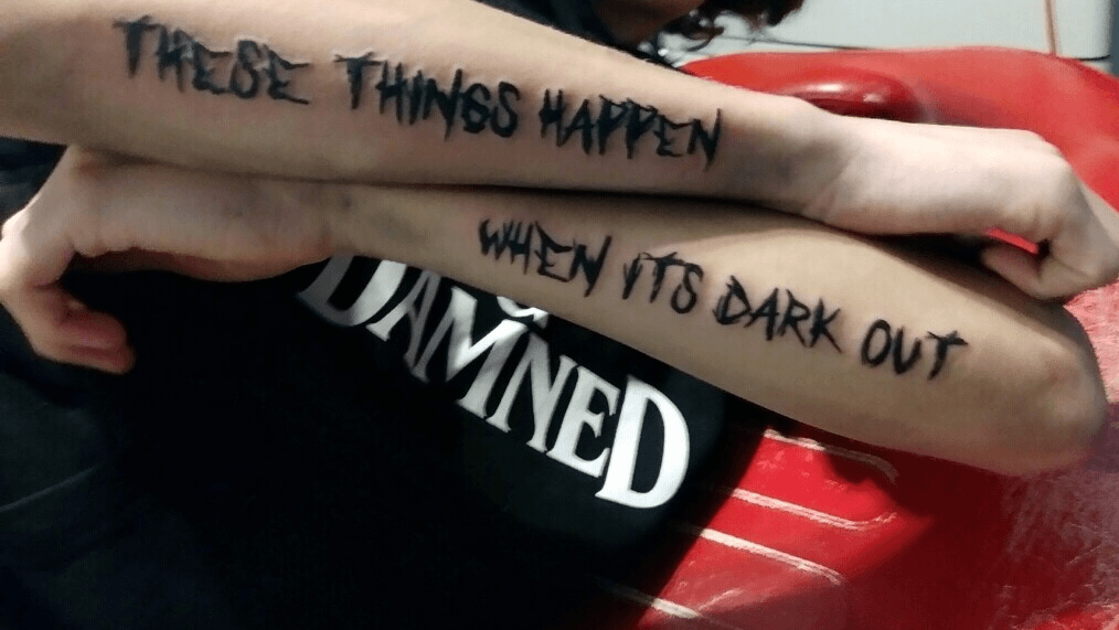 Tattoo uploaded by Jerry • G-Eazy Tattoo! “These Things Happen” His First  Album “When It's Dark Out” His Second album. Favorite tattoo! Done by Squid  at Lucky Horseshoe Tattoo in Weatherford •