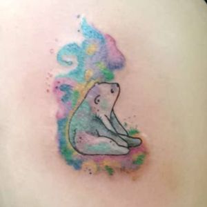 Tattoo #3#watercolortattoos #polarbear 