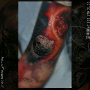 Realistic tattoo with space. #space #universe #universetattoo #spacetattoo #realism #realistic #realistictattoo 