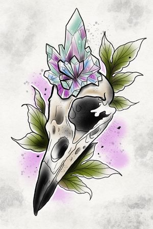Neotraditional/watercolor bird skull
#bird #skull #neotraditional #neotrad #neotraditional #watercolor