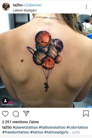 inspo for my next tattoo #ballontattoo #ballons #planets #space 