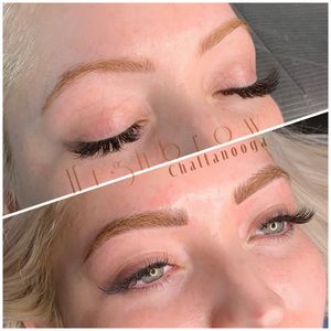 Microblading and manual shading     