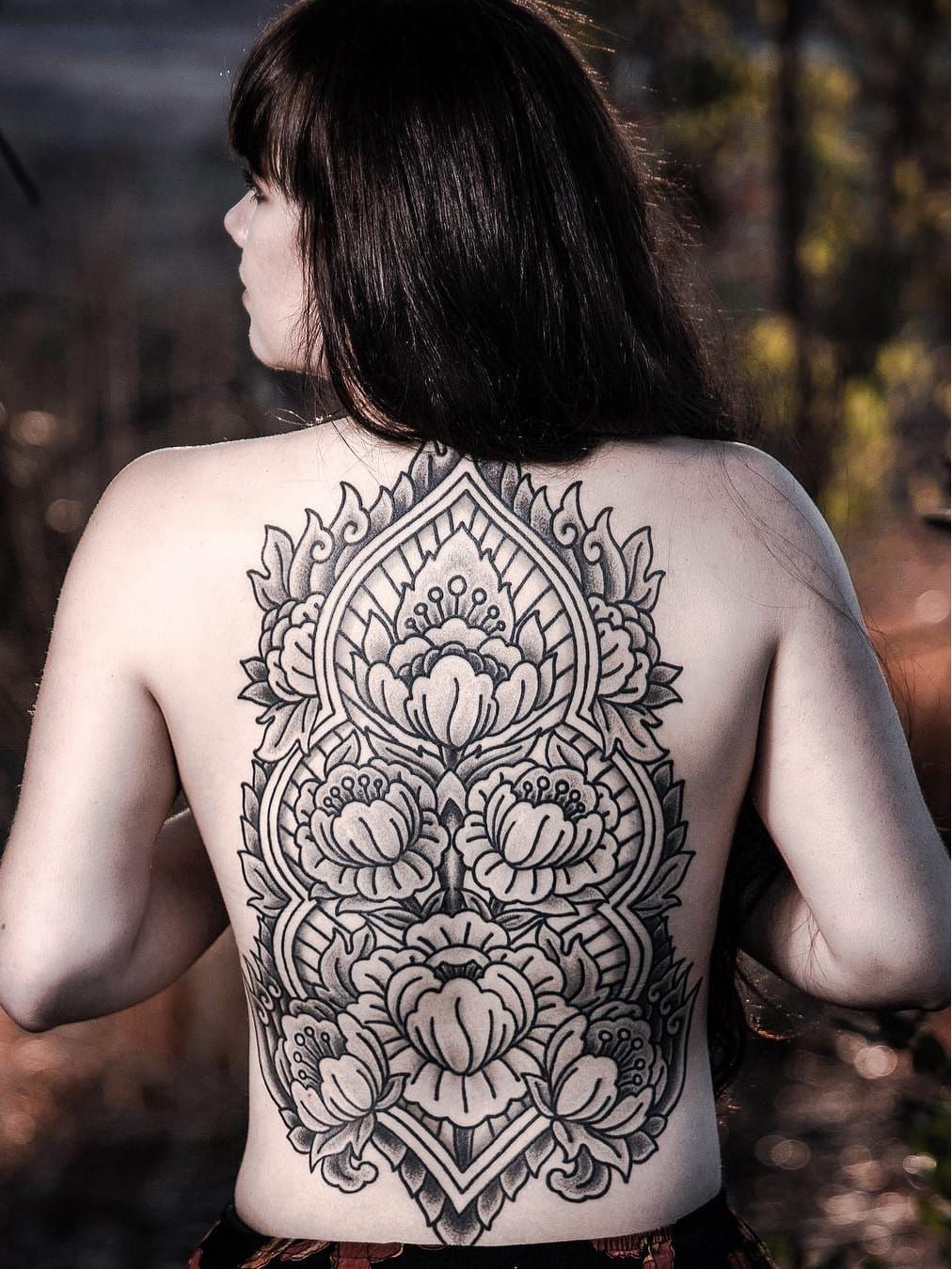 Womens Ornamental Back Tattoo  Best Tattoo Ideas For Men  Women