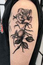 Spider and rose : #tattoo #traditional #kodjowild #traditionaltattoo #trad #neotraditional #neo #tattoos #tatts #tttism #inked #apprenticetattoo #wip #tattoist #tattooideas #tattoomodel #tattooartist #tattooflash #likeforfollow #tattoolife #tattooart #darkartists