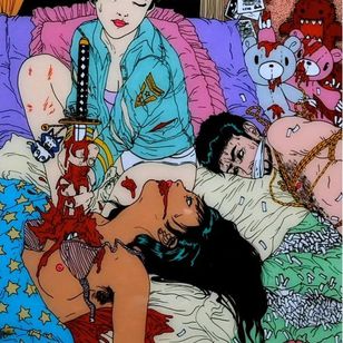 Art by Tina Lugo #TinaLugo #eroguro #erogurotattoo #Eroguronansensu #Japanese #Japanesetattoo #anime #manga #illustrative #graphicart #comicbook #comicart #linework