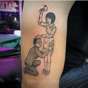 Tattoo by Bree Lin #BreeLin #eroguro #erogurotattoo #Eroguronansensu #Japanese #Japanesetattoo #anime #manga #illustrative #graphicart #comicbook #comicart #linework