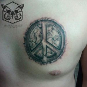 3D Peace Sign Tattoo