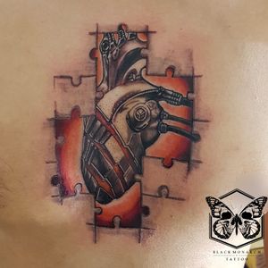 3d Mechanical Heart Tattoo