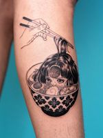 Tattoo by Oozy #Oozy #eroguro #erogurotattoo #Eroguronansensu #Japanese #Japanesetattoo #anime #manga #illustrative #graphicart #comicbook #comicart #linework