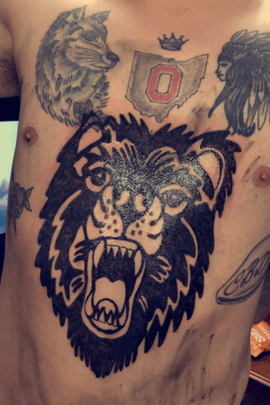 Not finished, but traditional style bear cover up