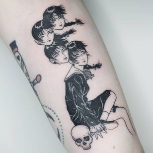 Tattoo by Savshimi #Savshimi #eroguro #erogurotattoo #Eroguronansensu #Japanese #Japanesetattoo #anime #manga #illustrative #graphicart #comicbook #comicart #linework