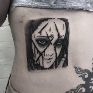 Tattoo by Raine Knight #RaineKnight #eroguro #erogurotattoo #Eroguronansensu #Japanese #Japanesetattoo #anime #manga #illustrative #graphicart #comicbook #comicart #linework
