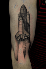 Space shuttle tattoo #cattattoo #blackandgrey #blackandgreytattoo #dallastattooartist #texastattoo #texastattooartist #tattooartist #tattoo #tattoos #realism #space #spacetattoo #spaceship 