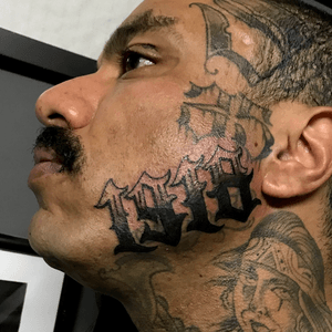 1918 cover-up from 2018. Curitiba #coverup #lethering #number #script #face #hardcore #mexican #brasil #belgium 