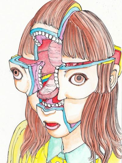 Artwork by Shintaro Kago #ShintaroKago #eroguro #erogurotattoo #Eroguronansensu #Japanese #Japanesetattoo #anime #manga #illustrative #graphicart #comicbook #comicart #linework