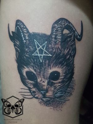 Demon Cat Tattoo