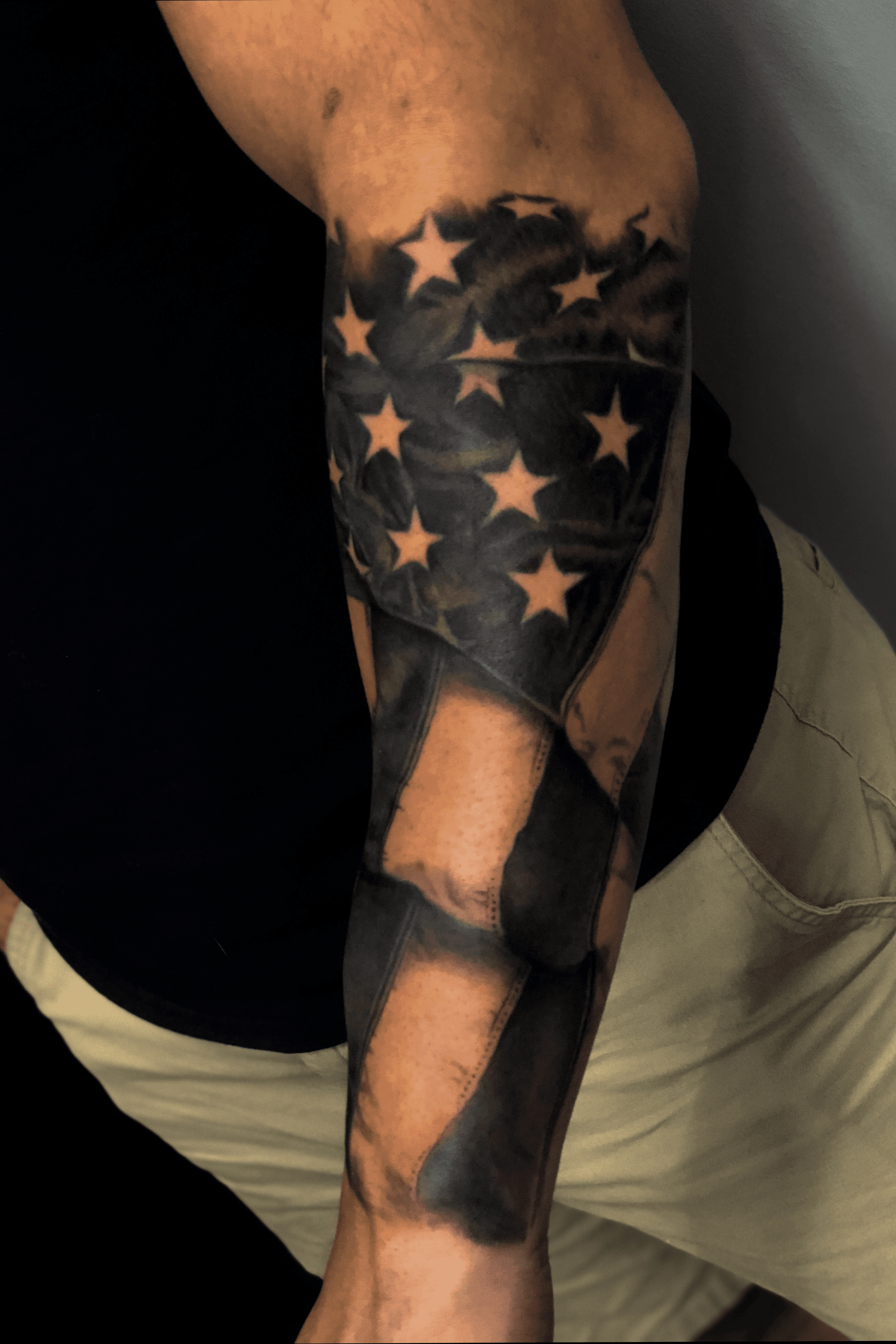 guys with american flag forearm tattoosTikTok Search