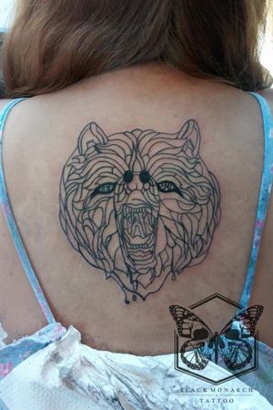 Linework Bear Tattoo