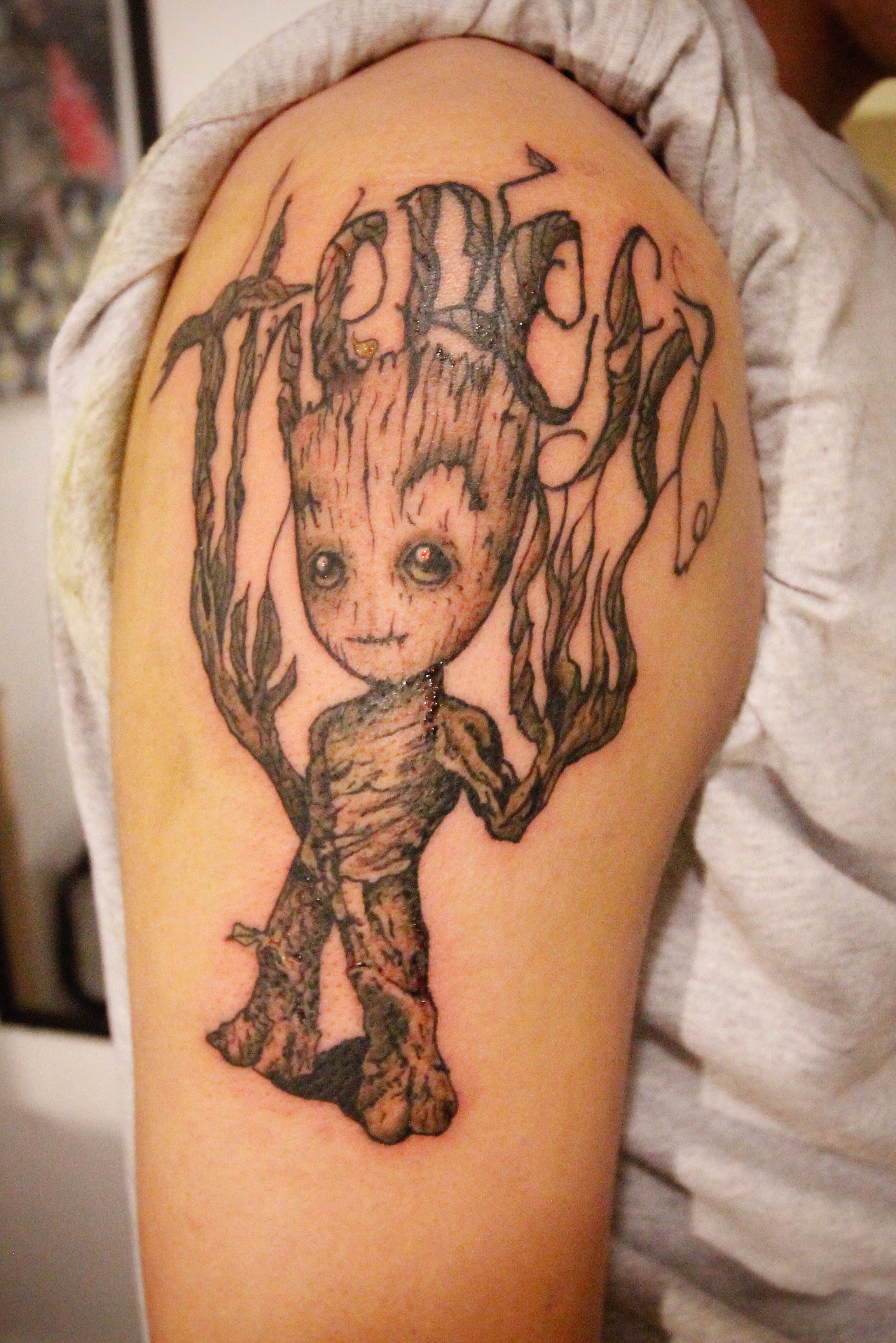 Tattoo Uploaded By Mr Sourmash Steve Baby Groot Tattoodo