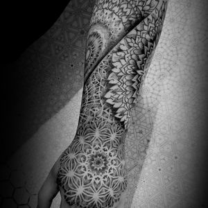 Dotwork mandala sleeve by fade miss fx skin fx in Brighton and Hove
