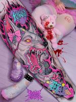 Tattoo by Brando Chiesa #BrandoChiesa #tattoodoapp #tattoodoappartist #tattooartist #tattooart #tattoodoappspotlight #icecream #pastelgore #wolf #demon #deity #stars #cute #heart #kawaii