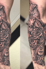 #roses #dayofthedead #tattoo #blackandgray 