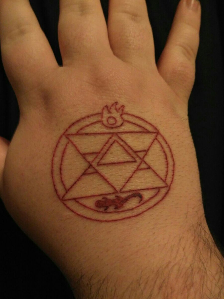 Tattoo uploaded by Andrew Gowans • Flame alchemist transmutation circle