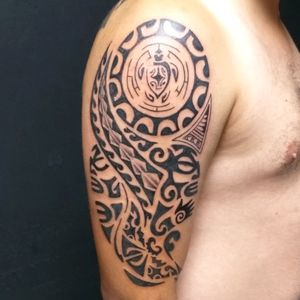 Tribal tattoo #polynesiantattoo 