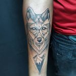 Tatuaje de lobo geometrico #geometrictattoo #geometricwolf 
