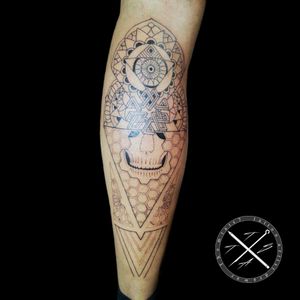 Linework and black session of last weekNice piece next session in 1 months for dot and shadingThx to my customer for road from Luxembourg 🇱🇺 🤘🏻💉#skull #mandala #linework #dotwork #geometric #halflegsleeve #inprogress #intenzetattooink #fkirons #bishoprotary #stencilstuff #inkeeze #kwadronneedles #ink #inked #inkedlife #inkedmag #tattoo #tattooist #tattooartist #artist #artwork #tattoooftheday #picoftheday #photooftheday #France #thomtats7 @fadetheitch @thomtats7 
