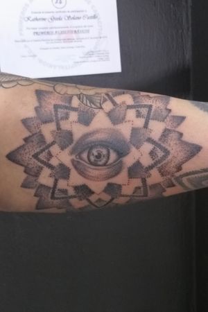 Eye by Randall Garcia#tattoo #dotwork #eyetattoo