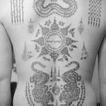 Tattoo by Indi SakYantattoo #IndiSakyantattoo #tattoodoapp #tattoodoappartist #tattooartist #tattooart #tattoodoappspotlight #sakyant #seoul #koreantattoo #tiger #sun #symbol #buddhism