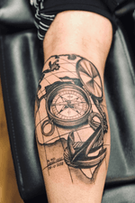 Nautical piece done by me @geo_ribeiro_tattoos. #tattooartist #Black #geoartink 