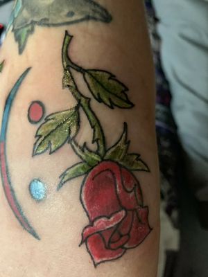 Second rose (other party of bipolar tat) Upper right forearm Tasha