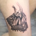 Tattoo by Ana and Camille #AnaandCamille #blackandgrey #illustrative #renaissance #fabric #hand