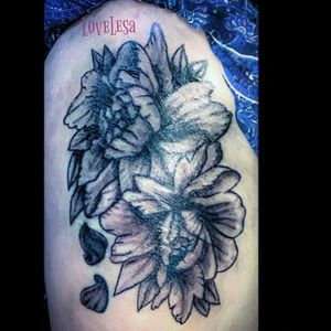 Thigh tattoo for d'elle