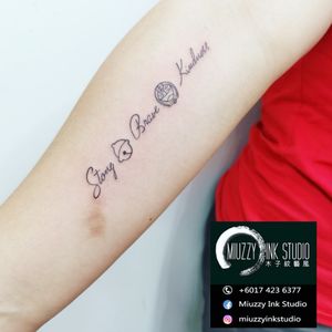 Doreamon with word tattoo