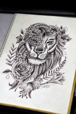 #lion #leao #tattoosketch #flores #flowers #thiagopadovani