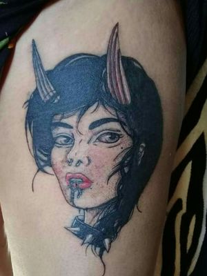 #girl #women #tattoo #evil 
