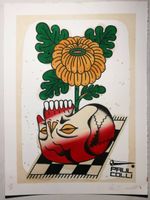 Tattoo flash by Paul Colli #PaulColli #traditional #color #chrysanthemum