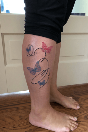 My wife tattoo on leg