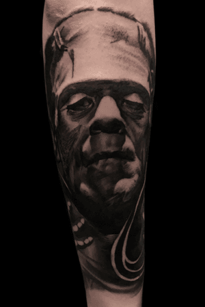 Frankenstien- #blackandgrey #tattooartist #tattooart #realism #Tattoodo #art 