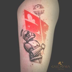 "Stormtrooper!" For any enquiry, please contact me directly on Facebook.https://www.facebook.com/caledoniatattoo/May the Force be with you!#caledoniatattoo #tattoo #starwars #starwarstattoo #stormtrooper #stormtroopertattoo #graphic #graphictattoo #illustration #deathstar #maytheforcebewithyou #ink