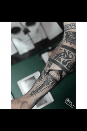 #skinart #art #tattoos #maori #jellyfish #jellyfishtattoo #tattedup #tatted 