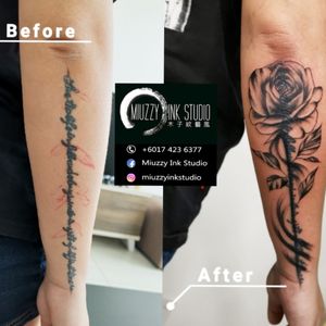 Before and After... Cover up tattoo... 